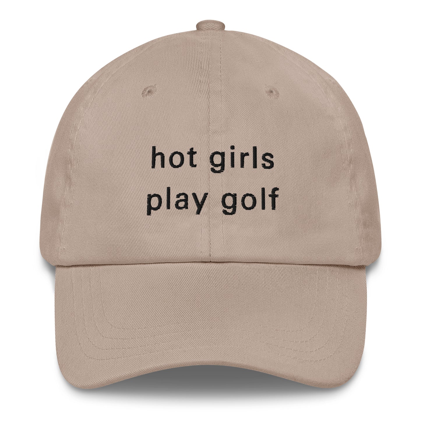 Hot Girl Hat (Black Embroidery)