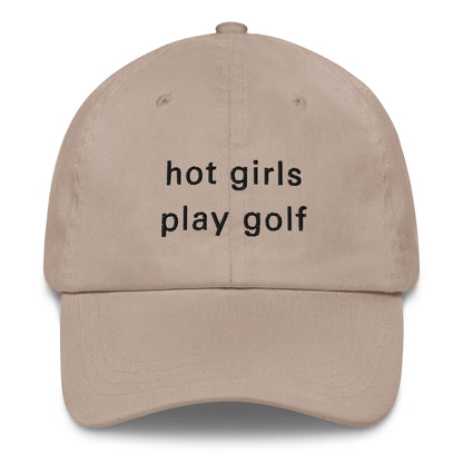 Hot Girl Hat (Black Embroidery)