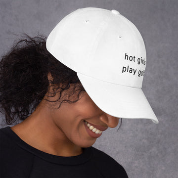 white golf caps